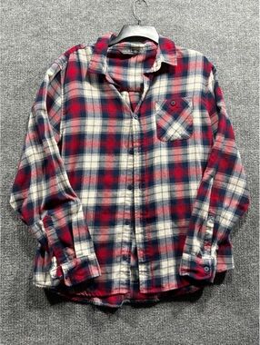 Alpine Design red blue plaid flannel shirt